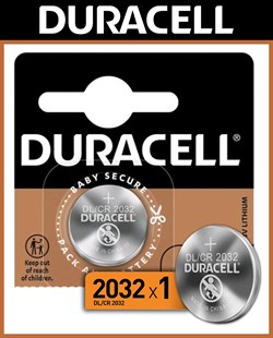 Батарейка Duracell CR2032, Литиевый тип, 3 В CR2032 - фото 20092