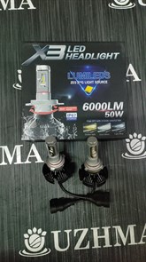 Лампы автомобильная LED Headlight 6000LM X3 9006 12V    X3 9006 12V