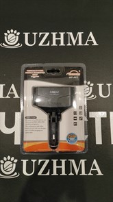 Разветвитель прикуривателя WF-003 2 гнезда 1 USB 12/24V WF-003